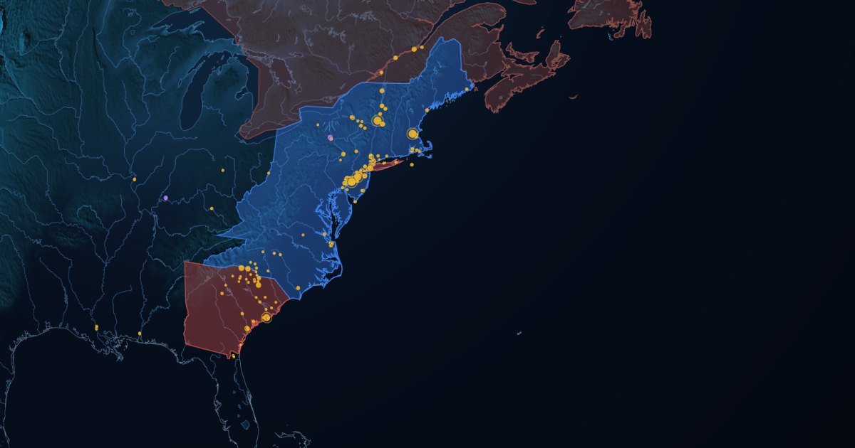 Map of The American Revolution