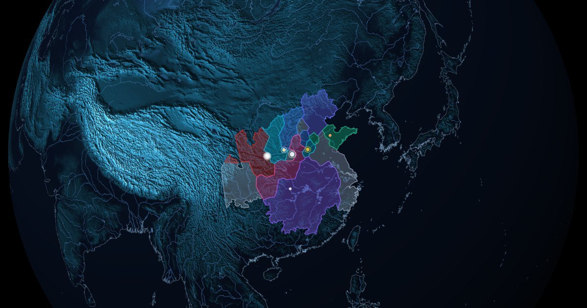 Map of The Unification of China