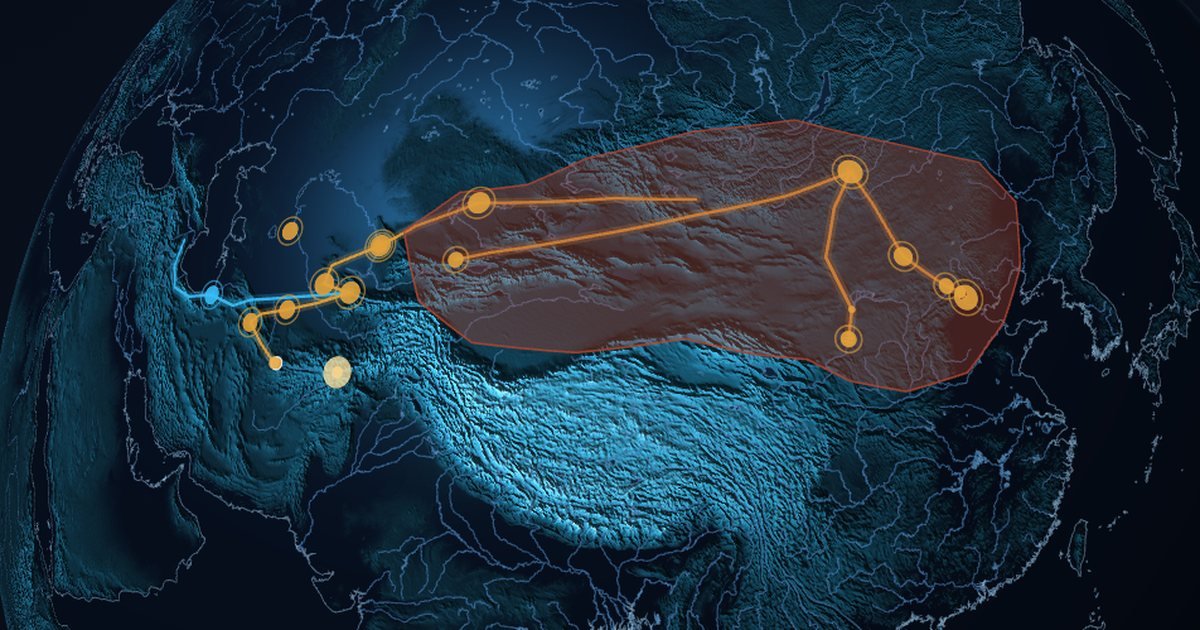 Map of Genghis Khan
